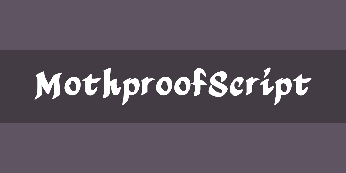 Пример шрифта MothproofScript Regular